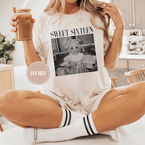 Personalised Vintage Photo And Year Shirt,Sweet Sixteen Comfort Colors Shirt - 16th Birthday Gifts,Birthday Trip,Group Turning 16 Bday Shirt image 4