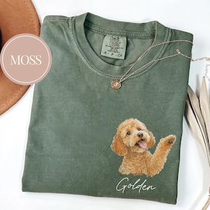 Custom Watercolor Pet Face Comfort Color Shirt, Custom Pet Photo Shirt, Pet Portrait Shirt, Dog Lover Gift, Cat Lover Gift, Pet Memorial bild 4