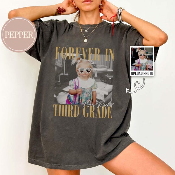 Personalised Forever In Third Grade Shirt, Comfort Colors Custom Third Grade Teacher Shirt, Third Grade Team Shirt, 3rd Grade Teacher Gift