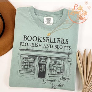 Flourish Blotts Comfort Color Shirt, Wizard House Shirt, Wizard Ghost Shirt, Magical Castle Shirt, Wizard School Shirt, Book Lover Gift