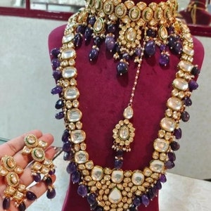 Fine Quality Bridal Sabyasachi inspired Jadau Kundan set/Green Kundan Bridal Set/Indian Bridal set/Indian wedding/Raani Haar/Indian jewelry
