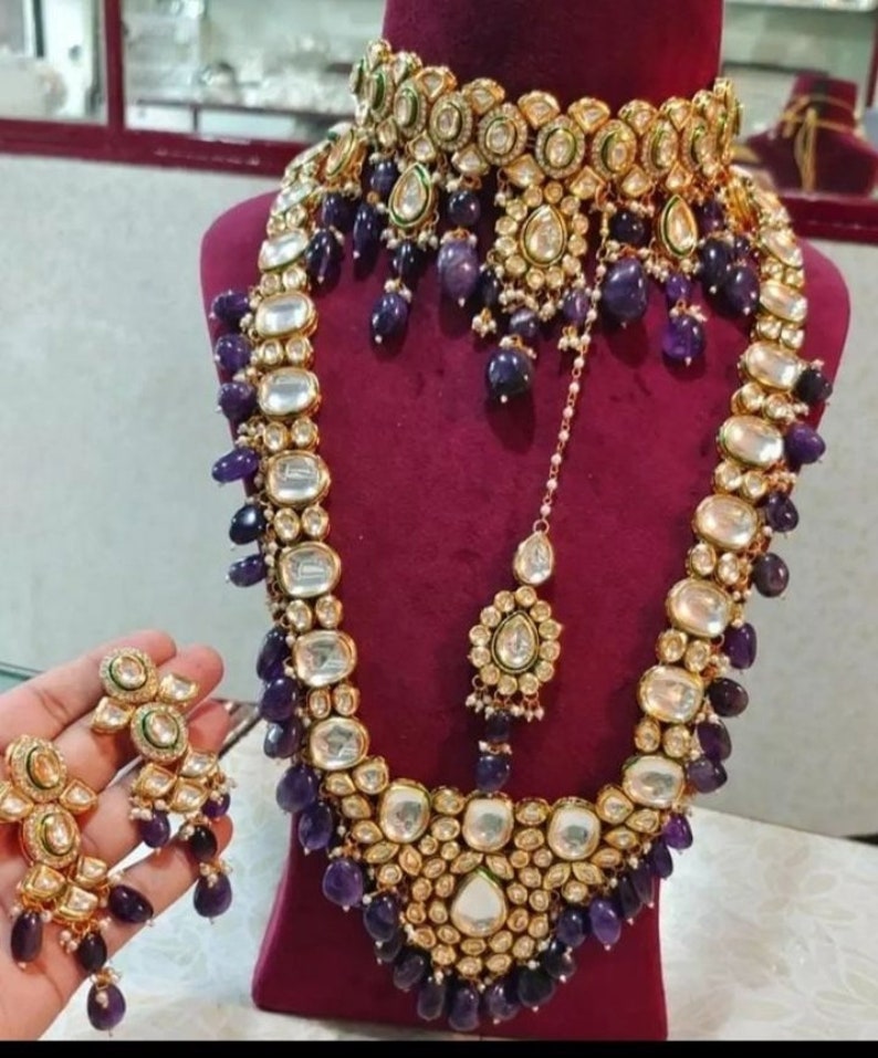 Fine Quality Bridal Sabyasachi inspired Jadau Kundan set/Green Kundan Bridal Set/Indian Bridal set/Indian wedding/Raani Haar/Indian jewelry