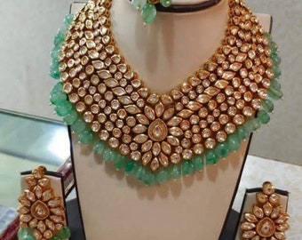 Conjunto de collar Jadau Kundan/Gargantilla Kundan/Joyería de Bollywood/Joyería india/Collar pakistaní/Collar punjabi/Novia/Boda india