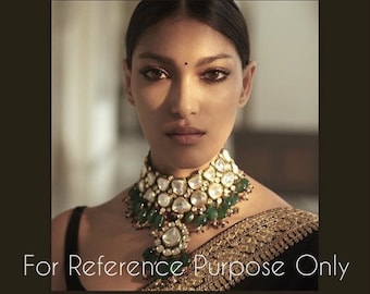 Collar de joyería nupcial Kundan de muy buena calidad, conjuntos de joyas Jadau inspirados en Sabyasachi, joyería llamativa, joyería Kundan/joyería pakistaní