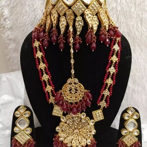 Fine Quality Bridal Sabyasachi inspired Jadau Kundan set/Green Kundan Bridal Set/Indian Bridal set/Indian wedding/Raani Haar/Indian jewelry