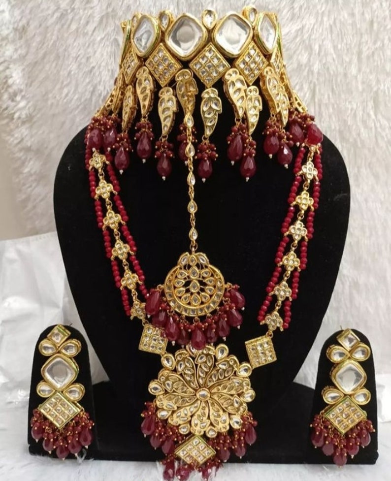 Fine Quality Bridal Sabyasachi inspired Jadau Kundan set/Green Kundan Bridal Set/Indian Bridal set/Indian wedding/Raani Haar/Indian jewelry
