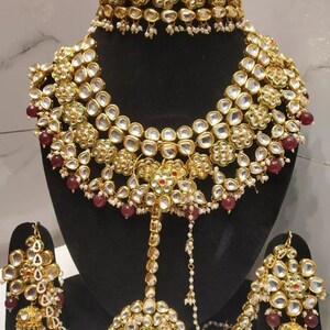 Fine Quality Bridal Sabyasachi inspired Jadau Kundan set/Green Kundan Bridal Set/Indian Bridal set/Indian wedding/Raani Haar/Indian jewelry