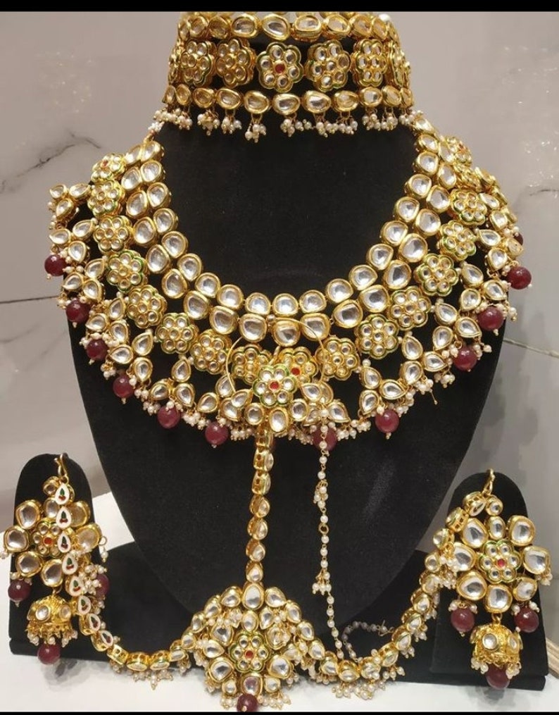 Fine Quality Bridal Sabyasachi inspired Jadau Kundan set/Green Kundan Bridal Set/Indian Bridal set/Indian wedding/Raani Haar/Indian jewelry