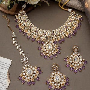 Ruby Fine Kundan PolkiKundan-ketting, Kundan Jadau-ketting, designer Kemp Jadau-ketting, Royal Kundan-ketting