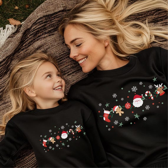 Familien Weihnachtspullover, Pärchen Weihnachtspulli,Pullover Damen Herren Pulli Weihnachtsdesign Christmas family sweatshirt Familienoutfit