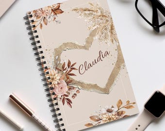 Personalized Notebook with Name - Thank You Gift Midwife Gift Girlfriend Notebook Blank Dotted Lined Notebook Thank You