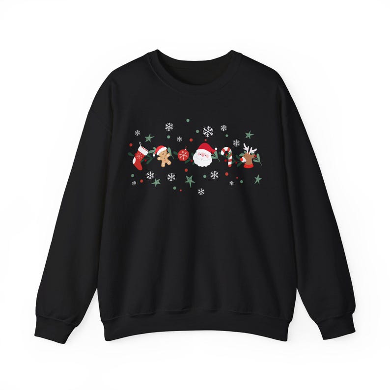 Family Christmas sweater, couple Christmas sweater, sweater women men sweater Christmas design Christmas family sweatshirt family outfit Black