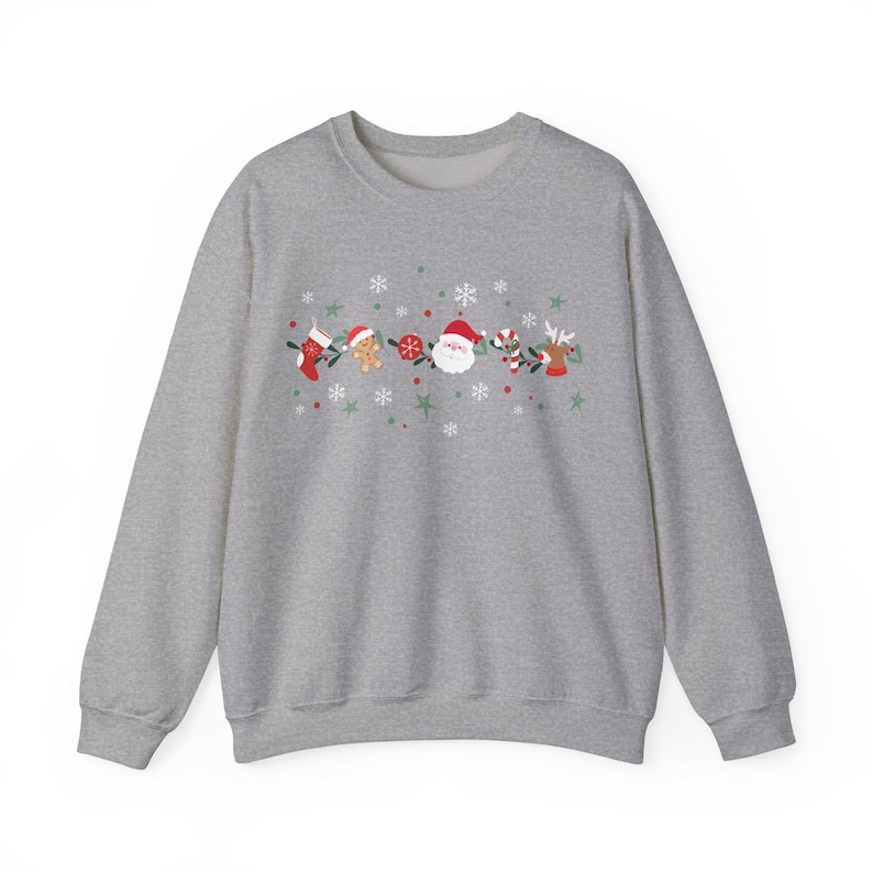 Family Christmas sweater, couple Christmas sweater, sweater women men sweater Christmas design Christmas family sweatshirt family outfit Sport Grey