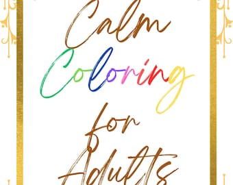 Libro para colorear de relajación para adultos: diseños para aliviar el estrés (descarga digital)