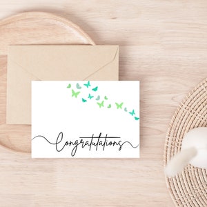 Congratulations Printable Card / Instant Download PDF / Card Template