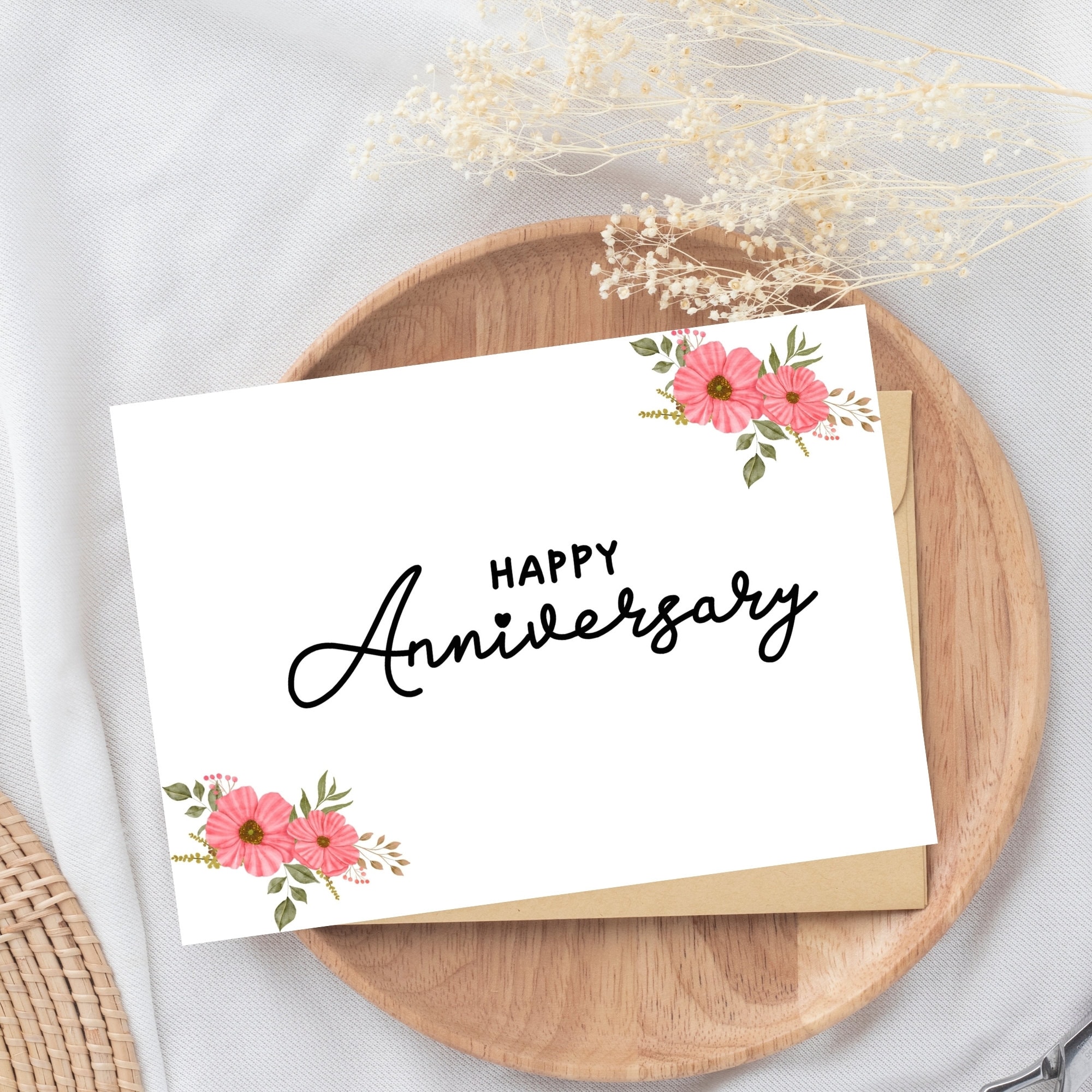 Printable Happy Anniversary Card / Instant Download PDF / Anniversary