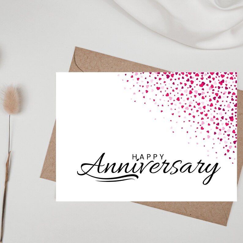 Printable Happy Anniversary Card / Instant Download PDF / Anniversary