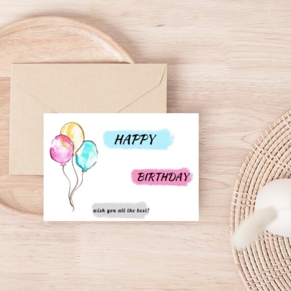 WHITE COTTON CARDS Happy Birthday Karte Mit Pinken Schmetterlingen – 16x16 Cm, Handverziert, Inkl. Umschlag