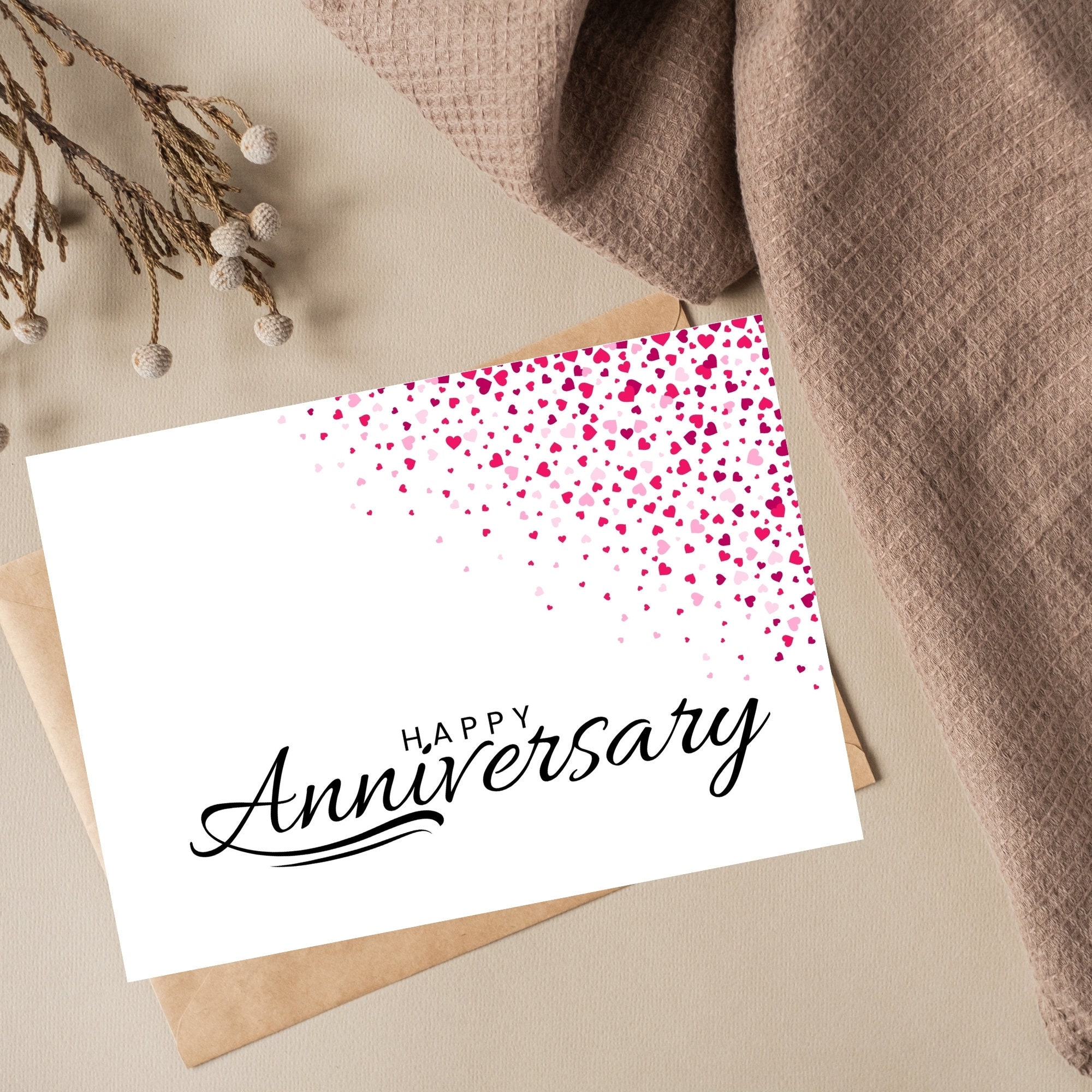 Printable Happy Anniversary Card / Instant Download PDF / Anniversary