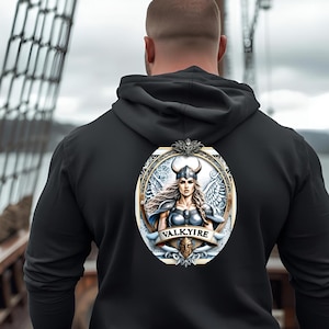 Viking Valkyrie Graphic Hoodie | Norse Mythology Hooded Sweatshirt