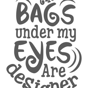 De wallen onder mijn ogen zijn designer SVG