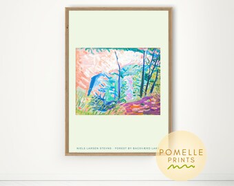 Vintage Forest Painting | Niels Larsen Stevns | Colourful Landscape Art | Printable Wall art | Digital Download | Home Decor