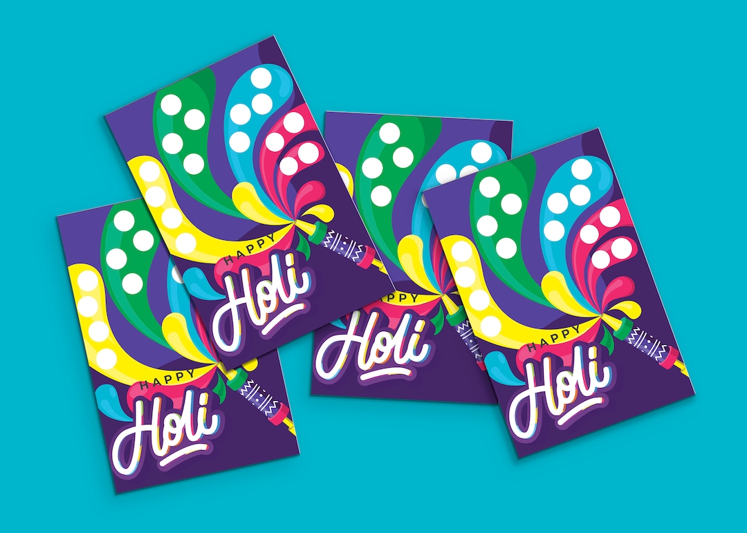 Holi Festival Tambola Housie Game Holi Activities for Kids & Family Fun