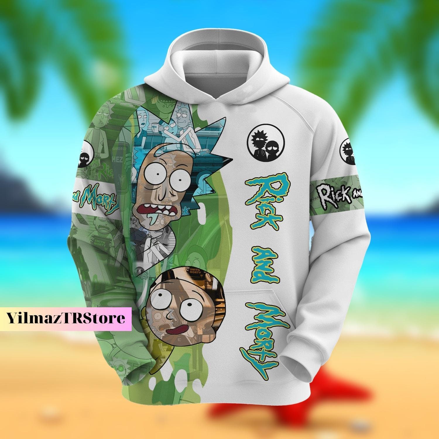 Discover Rick und Rickandmorty Lieben Weihnachten CArtoon Lustig 3D Hoodies