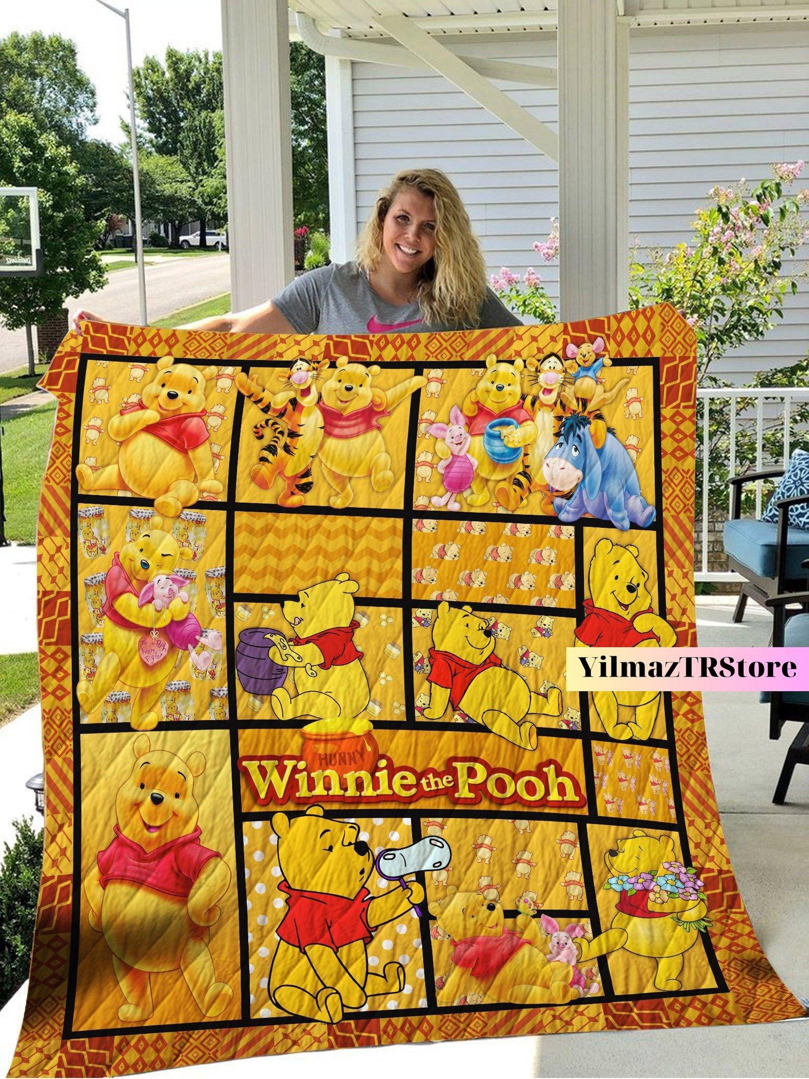 Winnie the Pooh Quilt Pooh Bear Quilt Pooh and Friends Etsy