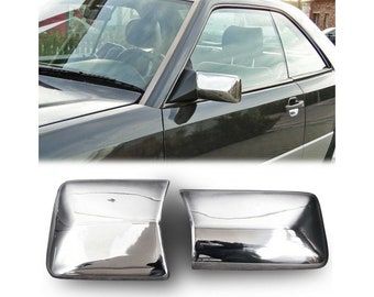For Mercedes E class W124 S124 Saloon Estate (1984-1995) Chrome Mirror Cover 2 Pcs. Glossy Stainless Steel