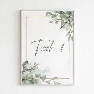 Tischnummern, Tischplan, Sitzkarten, Sitzordnung, Schild, Feier, Hochzeit, Geburtstag, DIN A6, A5 & A4