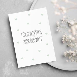Für den Besten Papa der Welt, Vatertag, Geburtstag, Klappkarte, Geschenk, Karte zum Vatertag, Geburtstag, Vatertagskarte, Geburtstagskarte