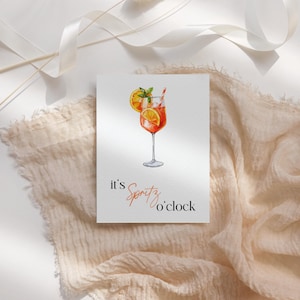 It's Spritz o'clock, Spritz, Postkarte, Geschenk, Geburtstagsgeschenk, Karte
