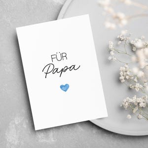 Für Papa, Vatertag, Geburtstag, Karte, Klappkarte, Geschenk, Karte zum Vatertag, Geburtstag, Herz, Vatertagskarte, Geburtstagskarte