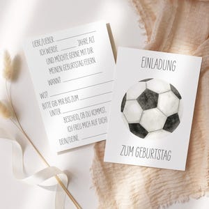 Einladungskarten, Kindergeburtstag, Fußball, Fußball Einladung, Karten-Set zum Ausfüllen, Einladungen für Kinder, Geburtstagsparty