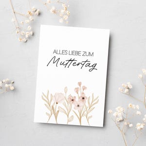 Alles Liebe zum Muttertag, Muttertag, Karte, Klappkarte, Geschenk, Karte zum Muttertag, Geburtstag, Blumen, Muttertagskarte