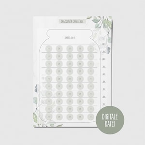 Money Box Challenge, Savings Challenge, Digital, Download