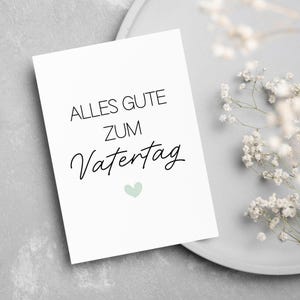 Karte Vatertag, Alles gute zum Vatertag, Vatertag, Karte, Klappkarte, Geschenk, Herz, Vatertagskarte, für Papa