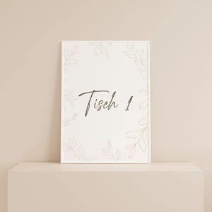 Tischnummern, Tischplan, Sitzkarten, Sitzordnung, Schild, Feier, Hochzeit, Geburtstag, DIN A6, A5 & A4