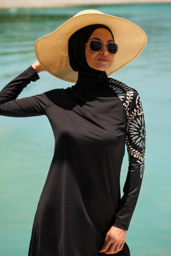 Burkini, Modest Swimwear Set,patterned Sleeves,3 Piece, Long Sleeve, Fully  Covered,modern Islamic Swimsuit,gift for Her,summer Dresses Women -   Canada