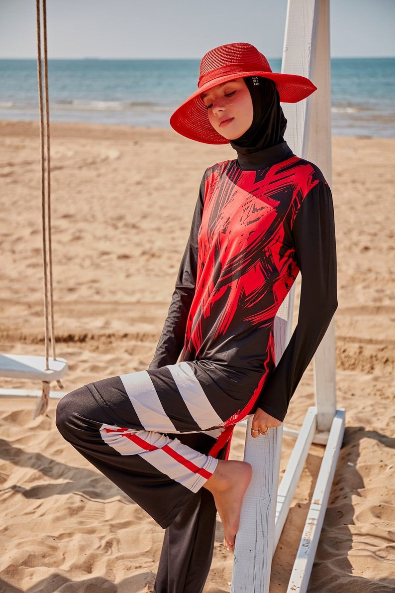Burkini Modest Swimwear Hijab Swimsuit Summer Dresses Etsy