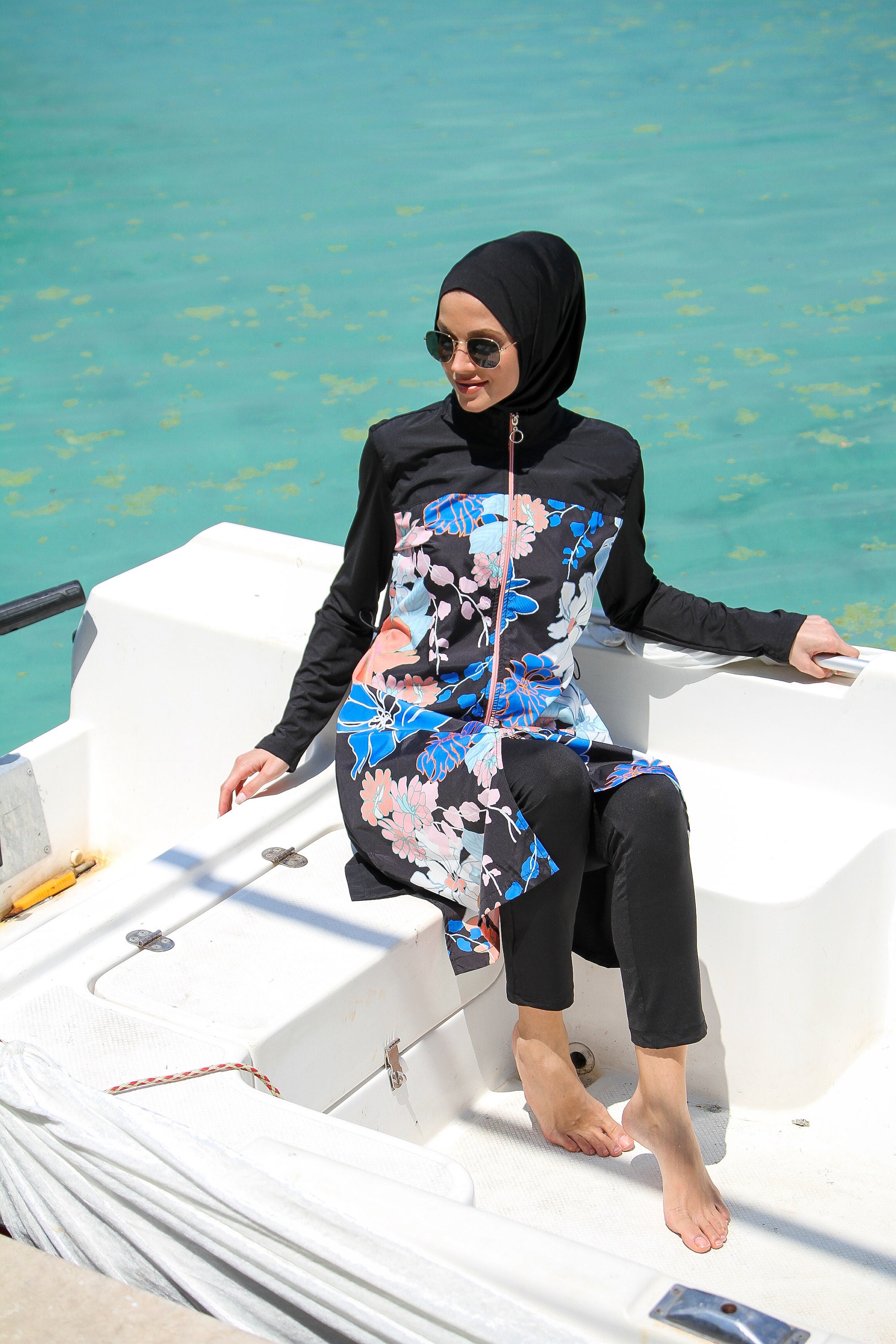 Burkini Summer Dresses Women Modest Swimwear Setparachute Etsy