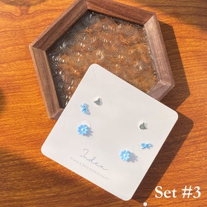 Blue Cute Earrings Set for 3 - Set #3