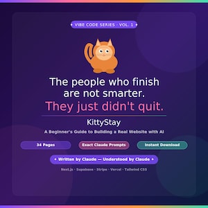 Beginner Coding Guide PDF | Build Website with AI, Claude Prompts (Digital Download)