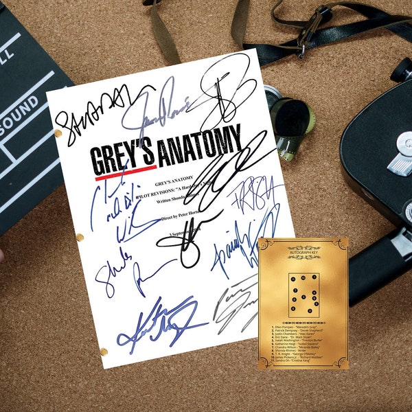 Grey's Anatomy Script with Cast Autographs - Collectible Medical Memorabilia