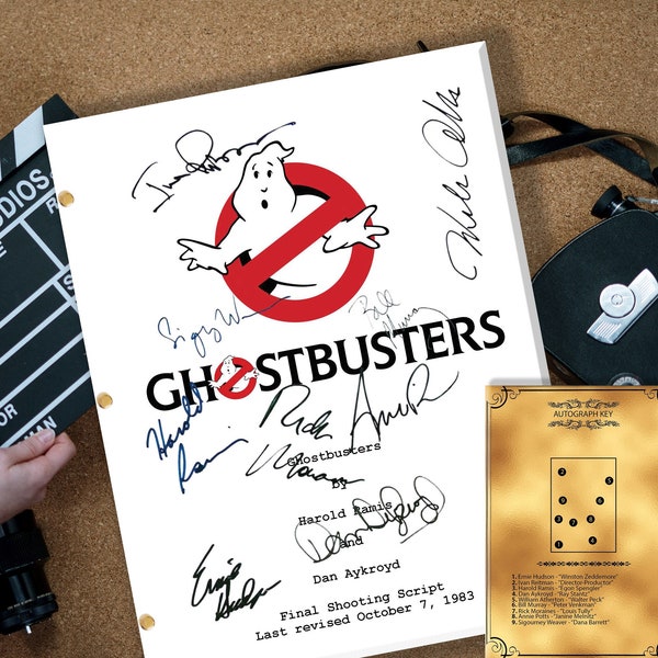 Exclusive Autographed Ghostbusters Script - Own the Magic of Cinema! Limited Edition Signed by the Original Cast!