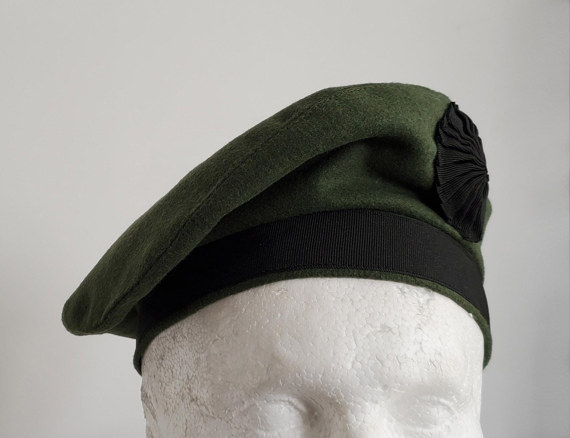 Olive Green Irish Caubeen Hat: Traditional Beret Bonnet - Etsy display picture 3