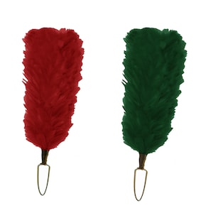 Red Feather Hackle For Glengarry, Balmoral Hats | Blue Plume For Pipe Band Bonnet