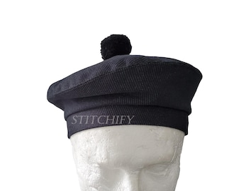 Tam O'Shanter Hat, ScottishTam, Scott's Cap, Tammy, Wool Beret, Bonnet