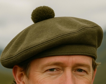 Scottish Tam O' Shanter Hat | Highland Dress Bonnet | Men's Wool Tam |  Scot's Beret